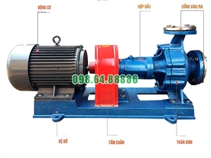 Bơm ly tâm dầu truyền nhiệt RY125-80-160 Lưu lượng 160 m3/h, công suất 22 kW, cột áp 50 m